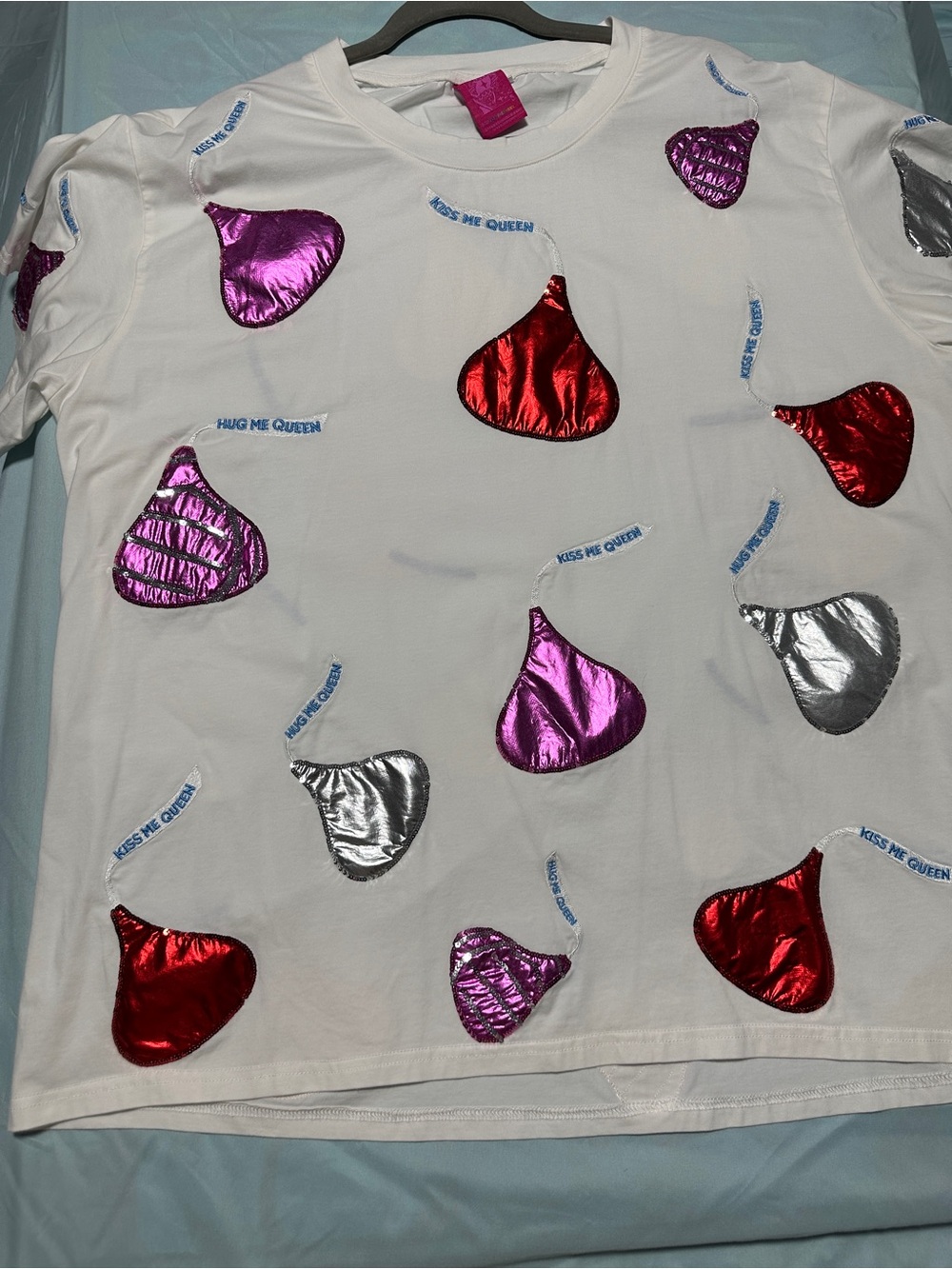 Queen of  Sparkles Metallic Hershey Kiss Graphic Tee -